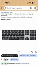 Apple Magic Keyboard w/ Touch ID and Numeric Keypad Model A3119 White & Silver picture