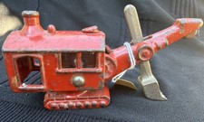 Vintage 1920's Hubley Cast Iron  #1562 Steam Shovel with Nickle Shovel 4 1/2