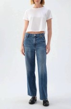 NWOT AMO Jocelyn Trouser Jeans Sz 27 (Meas 29) Wide Straight Leg MSRP $322 picture