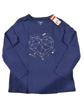 Girls' Long Sleeve Constellation Heart Graphic T-Shirt - Cat & Jack Navy  XXL picture