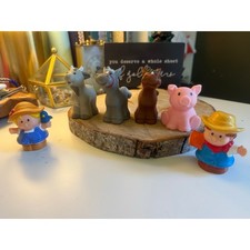 Vintage 2001 2003 Fisher-Price Little People Farm Figures 6 pc lot y2k picture