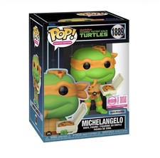 PRESALE- Funko Pop 1889 Michelangelo TMNT (Eating Pizza) with Pop Protector picture
