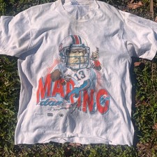 Vintage Miami Dolphins Dan Marino cartoon white shirt VK15099 picture