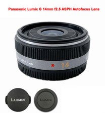 Panasonic Lumix G 14mm f2.5 ASPH Autofocus Lens Silver H-H014 W/Filters-95%new picture