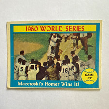 Topps ‘61 #312, Pirates, World Series Game 7 Mazeroski’s Homer, bright, EX-EXMT picture