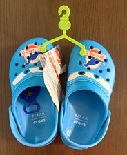Crocs Lightning McQueen Cars Blue Slip-On Clogs Sandals Unisex Kids US 3 picture