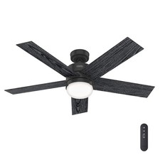 Hunter Fan 52 inch Matte Black Indoor Ceiling Fan with LED Light and Remote picture