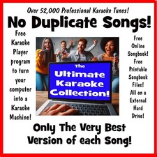 52,000 NO Duplicates Karaoke Songs with Free Player and Printable Songbook picture