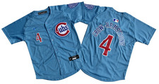 ​​Tariffs​ Free YOUTH'S Cubs #4 Pete Crow-Armstrong Light Blue Cool Base Jersey picture