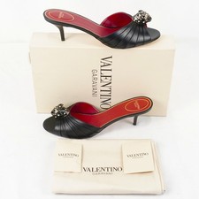 Valentino Garavani Pas De Chat Leather Mules In Black - Women's Size 39 - NEW picture