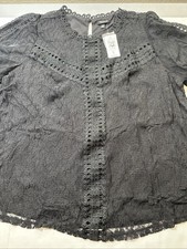 NWT Torrid Womens Blouse Black Size-00 #0853 picture