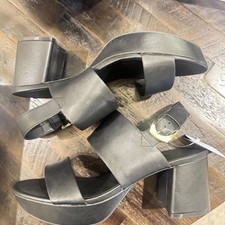 Aerosoles Camilia Black Platform Block Heel Sandals Size 11M New With Box picture