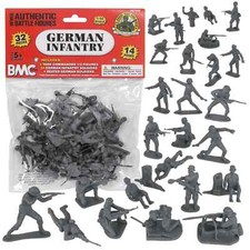 BMC CTS WW2 German Infantry Plastic Army Men Classic Toy Soldier Gray Figures picture