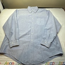 Vintage Brooks Brothers Original Polo Oxford LS Shirt Mens Blue 17 1/2-35 #6793 picture