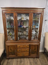 Vintage Bassett Furniture Hutch And Side Board. Solid Wood. Chinoiserie style picture