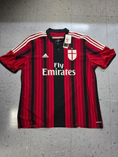 adidas AC Milan 14/15 Jersey 2XL Red Black Striped Fly Emirates Sponsor picture