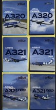JetBlue Airbus Aircraft Non-Sport Trading Card Lot (6) A320 A321ceo A321neo picture