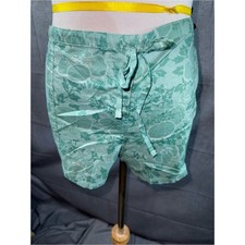 2867-American Eagle Outfitters Mint Green Floral Drawstring Shorts picture