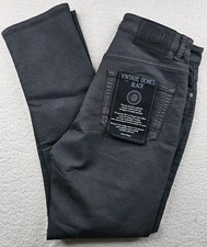 VGB Vintage Genes Black Mens 36x32 Slim Fit Gray French Terry Denim Jeans Pants picture