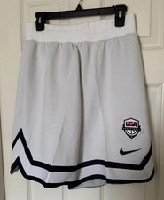 Nike Mens Medium White/Navy Team USA Basketball Courtside Performance Shorts NEW picture