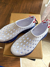 Kane Revive Men's Slip-On Casual Shoes Rubber Upper Perforated White/Blue 9 D picture