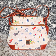 Dooney & Bourke Disney Pluto & Friends Character Print Crossbody Bag Beige Brown picture