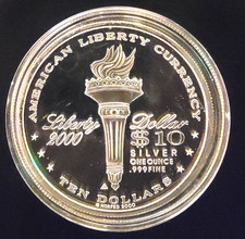 2000 Norfed Liberty $1 Currency Bullion Rare Vtg US-0.999 Silver 1 Oz Coin 226 picture
