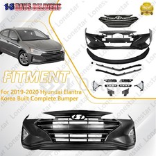 Complete Front Bumper Set W/ Fog Lamp For 2019 2020 Hyundai Elantra Korea Built picture