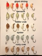 30 Sheepshead Tog Jigs, 10- 1oz 2/0, 10- 3/4oz 1/0, 10- 1/2oz 1/0, 2x Mustad  picture