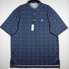 NWT Turtleson Men Golf Polo Shirt XL Performance Arrow Pattern Mission Hills CC picture