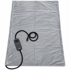 Pet Heating Pad 47.2x27.5in Large Dog Cat Heated Mat Adjustable Temp 150W Gray picture