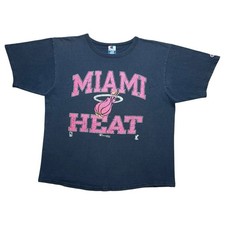 Vintage 1990s NBA Miami Heat Champion Spell Out Graphic T-Shirt XL  picture