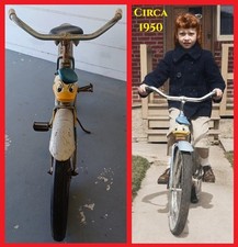 Circa 1950 - Rare DONALD DUCK Girls Bike - Made by SHELBY - Disney picture
