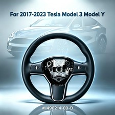1490214-00-B Heated Leather Steering Wheel For 2017-2023 Tesla Model 3 Model Y picture