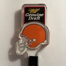 Vintage Miller Genuine Draft Beer Tap Handle Cleveland Browns NFL Helmet  90s picture
