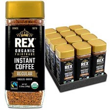 Rex Coffee Organic Fairtrade Freeze-Dried Instant Medium Roast Arabica, 3.53 oz picture