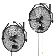 VEVOR 18 in Wall Mount Fan 2 Pack 3 Speed IP44 Long Airflow Industrial Garage picture