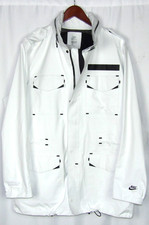 Nike Gore-Tex White Zip-Up Hooded M-65 NSW Military Style Jacket Men's Large picture
