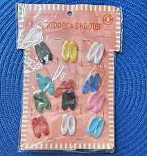 Mattel Skipper & Scooter Vintage 1964 Multicolor 10pc Doll Shoes Set, Pkg picture