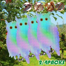 2/4PCS Fake Owl Hanging Reflective Decoys Bird Scare Deterrent Devices Decor picture