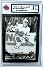 2022-23 UD Canvas Black #C237 Filip Kral YG | KSA GRADED GEM MINT 10 | Leafs picture