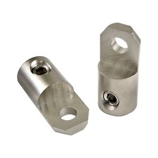 High Quality Heavy Duty Platinum 1/0 Gauge AWG  Ring Terminals (Pair) picture