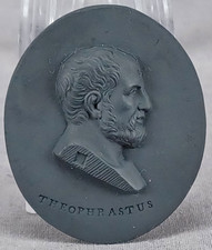 Wedgwood Theophrastus Black Basalt Portrait Medallion Plaque C.1780-1795 B picture