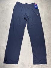 NWT Champion Men's Open Bottom Jersey Pants Navy Blue Standard Fit Size Large picture