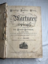 1814 Martyrs Mirror Martyrer Spiegel Lancaster PA Mennonite German Antique Book picture
