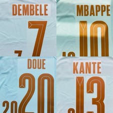 2025 FRANCE National Team 2026 World Cup Away Soccer Name & Number Set picture