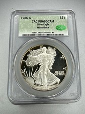 1986-S Silver Eagle CACG PR69DCAM CAC WitterBrick Seth Chandler 1st Year picture