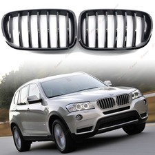 Front Kidney Grille Grill Single Slat For BMW F25 X3 2011-2014 2013 Gloss Black picture