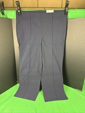Rafaella Women's Crop Pintuck Pant Size 14 Navy picture