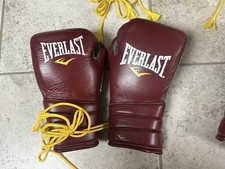 Everlast Protex Lace-Up Leather Boxing Gloves 8oz – Original Pro Model picture